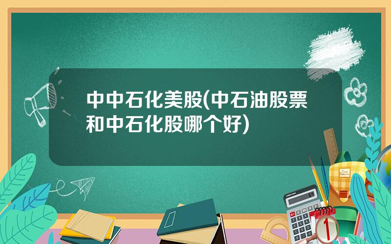 中中石化美股(中石油股票和中石化股哪个好)