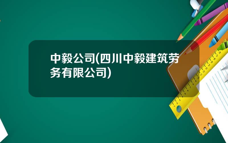 中毅公司(四川中毅建筑劳务有限公司)