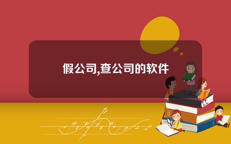 假公司,查公司的软件