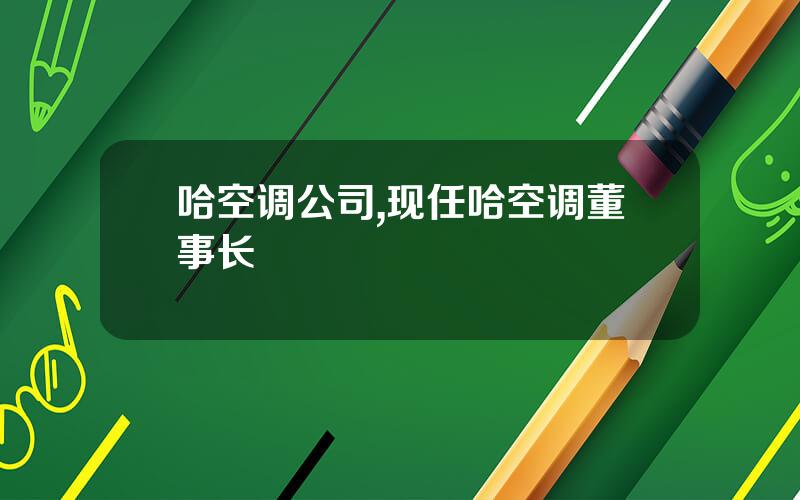 哈空调公司,现任哈空调董事长