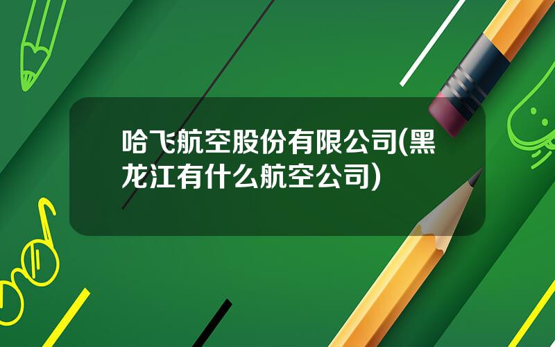 哈飞航空股份有限公司(黑龙江有什么航空公司)