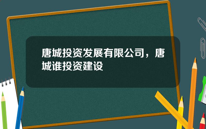 唐城投资发展有限公司，唐城谁投资建设