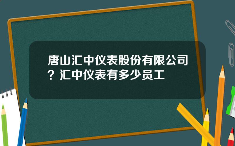 唐山汇中仪表股份有限公司？汇中仪表有多少员工