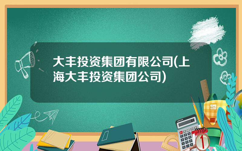 大丰投资集团有限公司(上海大丰投资集团公司)