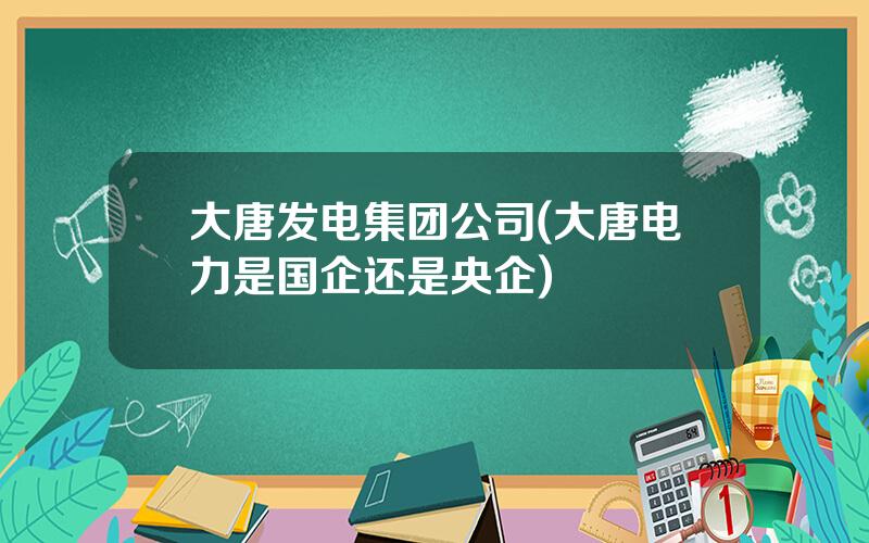 大唐发电集团公司(大唐电力是国企还是央企)