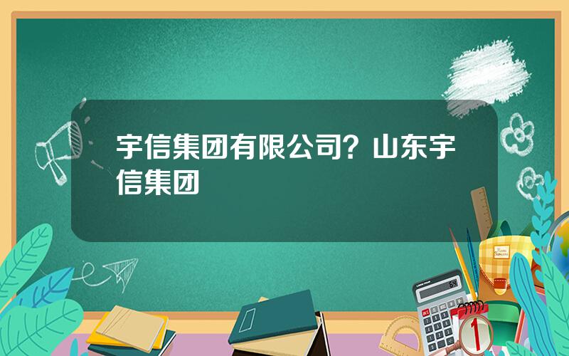 宇信集团有限公司？山东宇信集团
