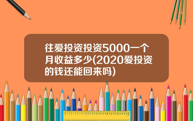 往爱投资投资5000一个月收益多少(2020爱投资的钱还能回来吗)