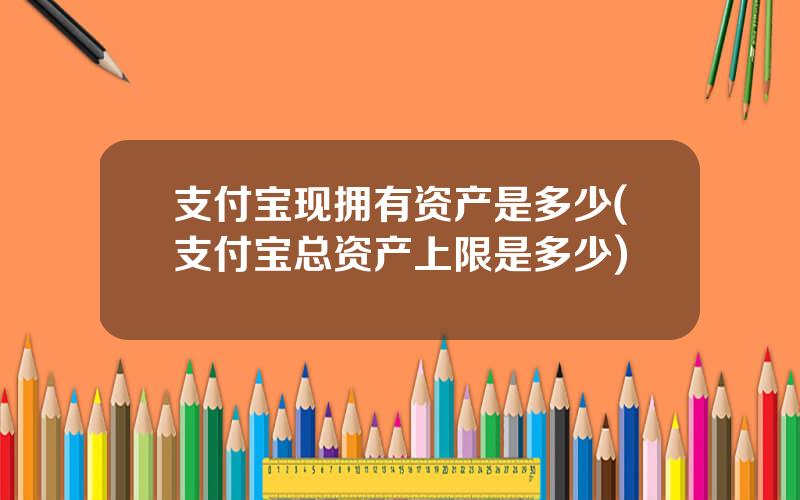 支付宝现拥有资产是多少(支付宝总资产上限是多少)