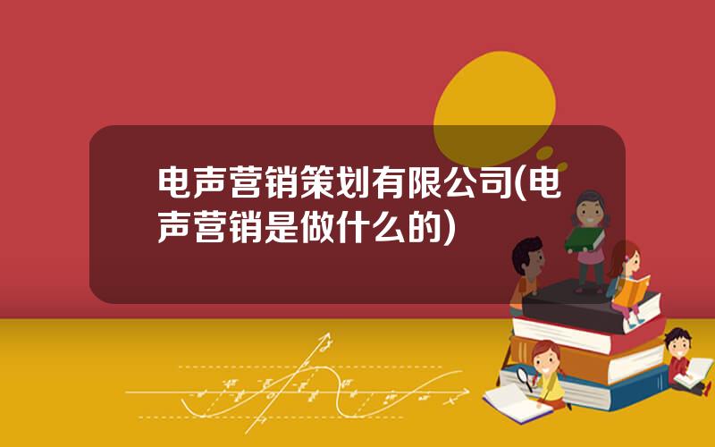 电声营销策划有限公司(电声营销是做什么的)
